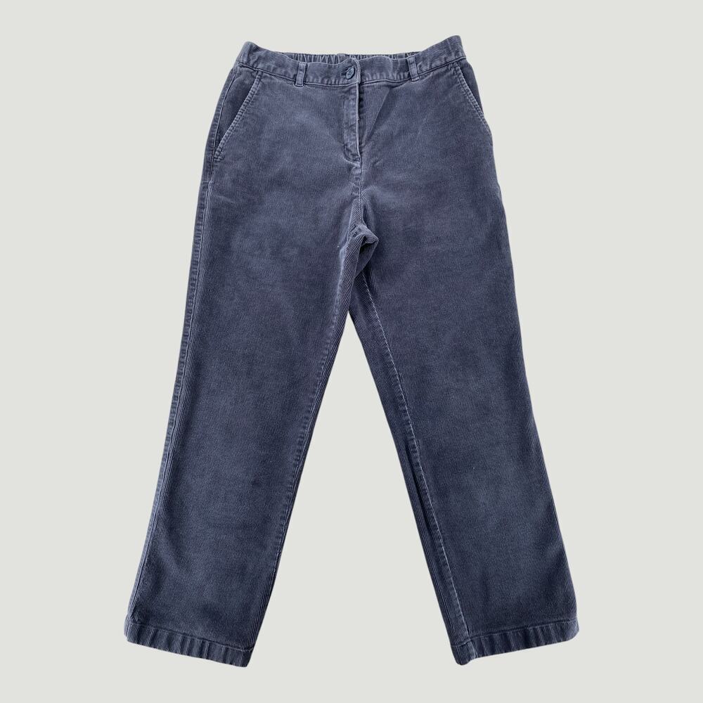 L.L.Bean Classic Fit Corduroy Pants Women’s 8 Petite Blue Stretch Comfort Waist